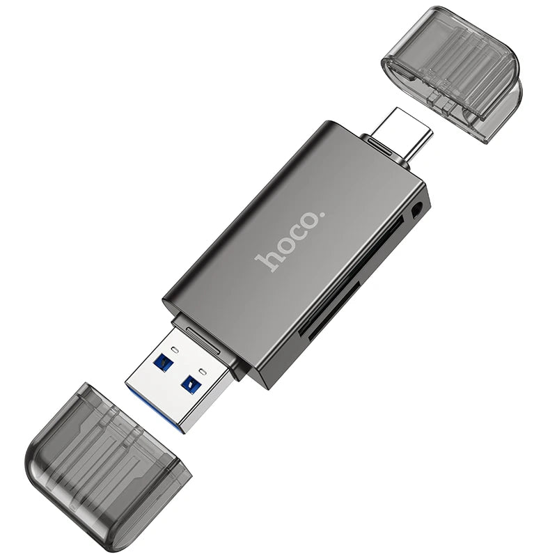 Hoco HB39 Card Reader USB Type - C 3.0 High Speed Zinc Alloy Memory Card Reader - Saif Al Najmi KwMedia Card ReaderHocoSaif Al Najmi KwHoco HB39 Card Reader USB Type - C 3.0 High Speed Zinc Alloy Memory Card Reader
